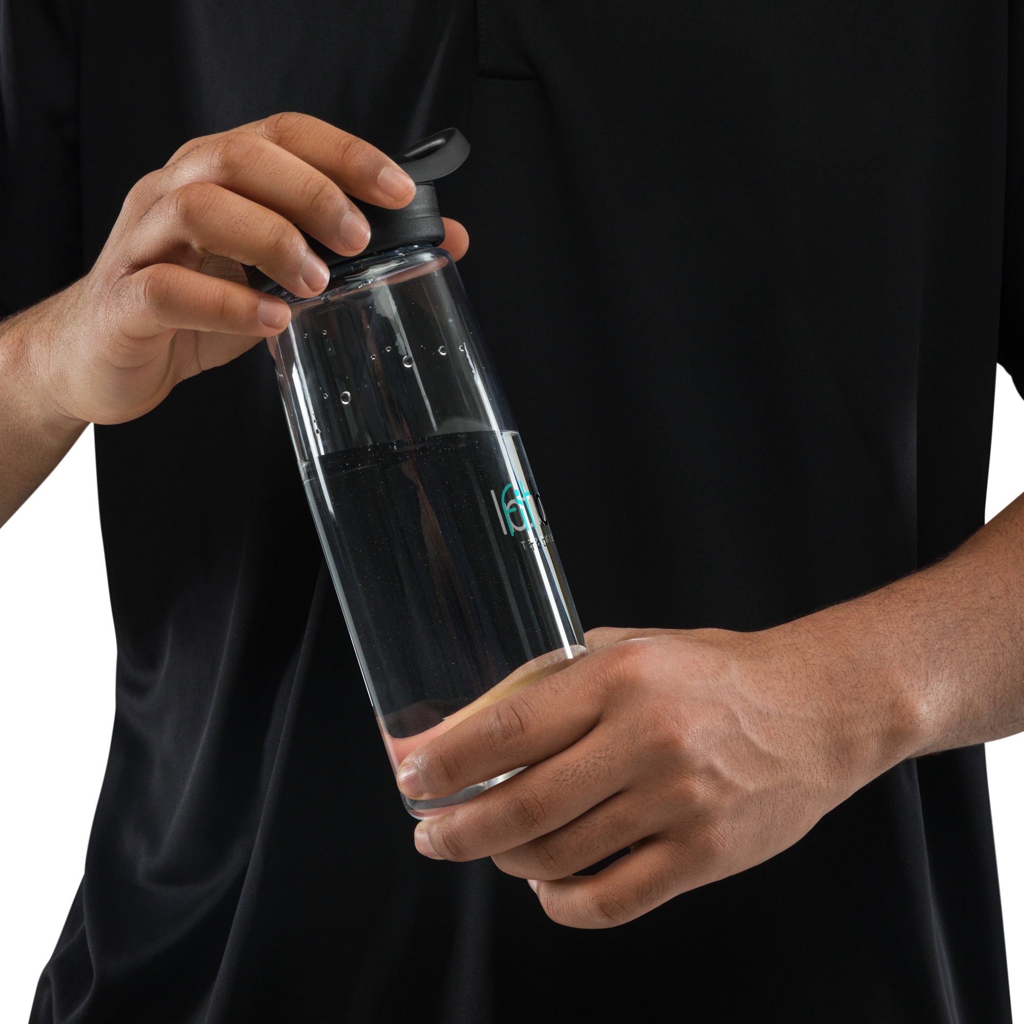Botella de agua deportiva